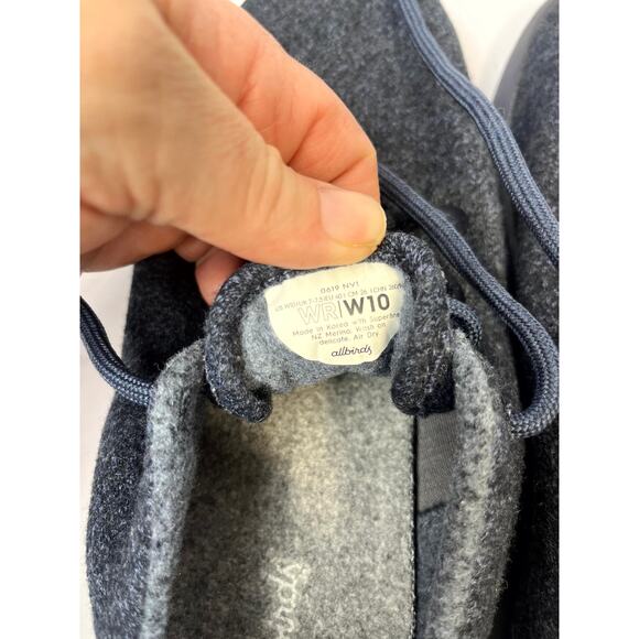 ALLBIRDS Womens W10 0619 NV1 Navy Blue Wool Lightweight Comfort Walking Shoe - Picture 12 of 12